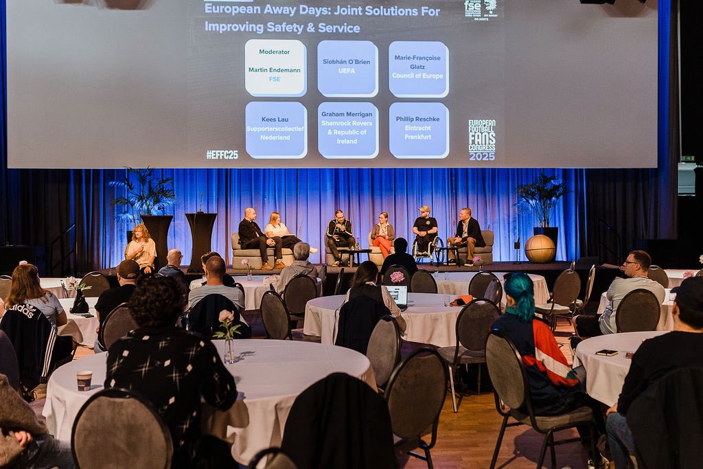 SCN is aanwezig op het European Football Fans Congress in Malmö, georganiseerd door <a href="/FansEurope/">Football Supporters Europe</a> (FSE). We leveren daar actief onze eigen inbreng en perspectief als Nederlandse supporters. #EFFC25