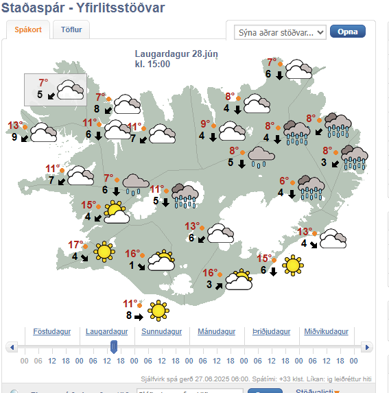 geðheilsan stendur og fellur með þessari spá fyrir borgina á morgun