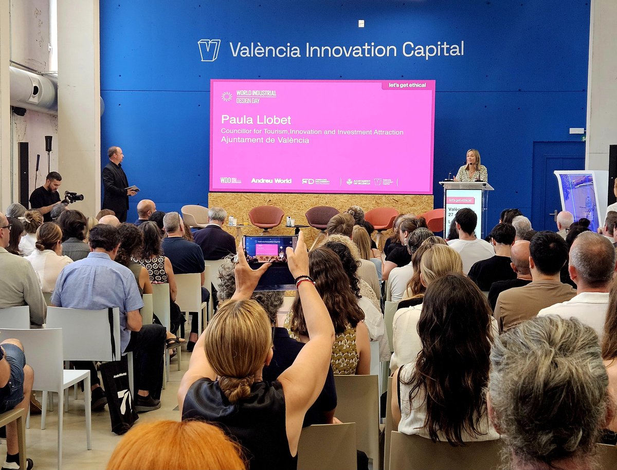 València Innovation Capital (@vlcinnovation) on Twitter photo "Apoyando #WIDD2025 desde <a href="/AjuntamentVLC/">Ajuntament València</a> mostramos como el diseño puede ser una palanca para el desarrollo social y económico de la sociedad, así como una gran oportunidad para tener un ciudad más sostenible e innovadora" <a href="/PaulaLlobet/">PAULA LLOBET</a> "Apoyando #WIDD2025 desde <a href="/AjuntamentVLC/">Ajuntament València</a> mostramos como el diseño puede ser una palanca para el desarrollo social y económico de la sociedad, así como una gran oportunidad para tener un ciudad más sostenible e innovadora" <a href="/PaulaLlobet/">PAULA LLOBET</a>