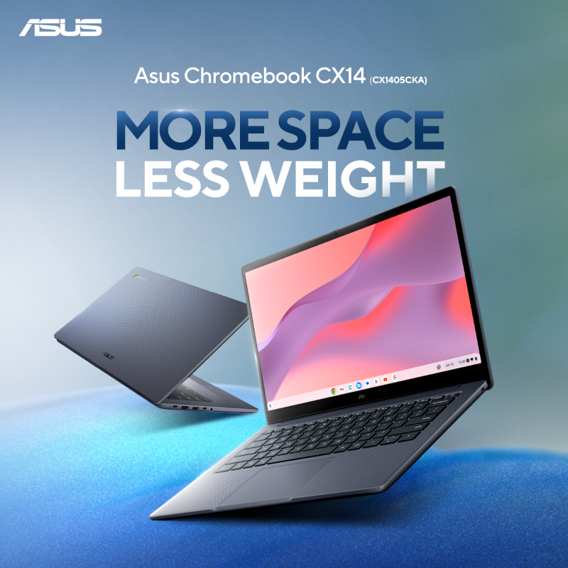 ASUSIndia's tweet photo. Your backpack just got lighter 🎒💻
The ASUS Chromebook CX14 weighs 1.39 KG's & carries your whole digital world.
Get all the specs and features:
https://t.co/ycLTT0jKhP
#ASUSIndia #ChromebookCX14 #DurableDesign #Lightweight #Morespace #100gbgoogleonestorage #ASUSChromebook
