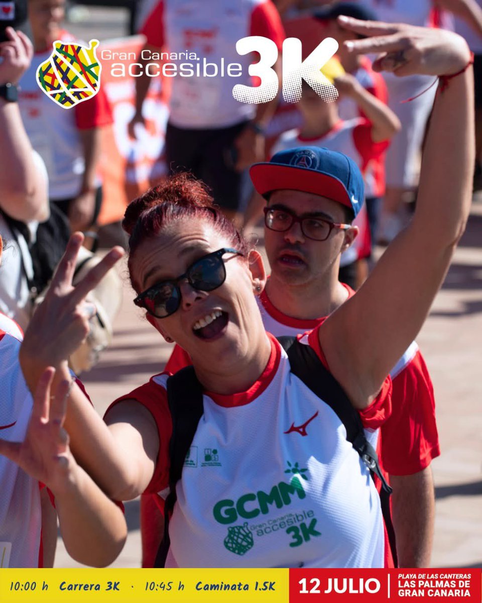 📣 ¡Inscripción gratuita!

El 12 de julio, ven a caminar o correr en la 3K Gran Canaria Accesible

Un evento para todas las personas:
👦👩‍🦽👨‍🦳 Niños, adultos, personas con o sin discapacidad.

Inscripciones ⤵️
bit.ly/45Kw2IS

#GranCanariaAccesible3K #InclusiónEnMovimiento
