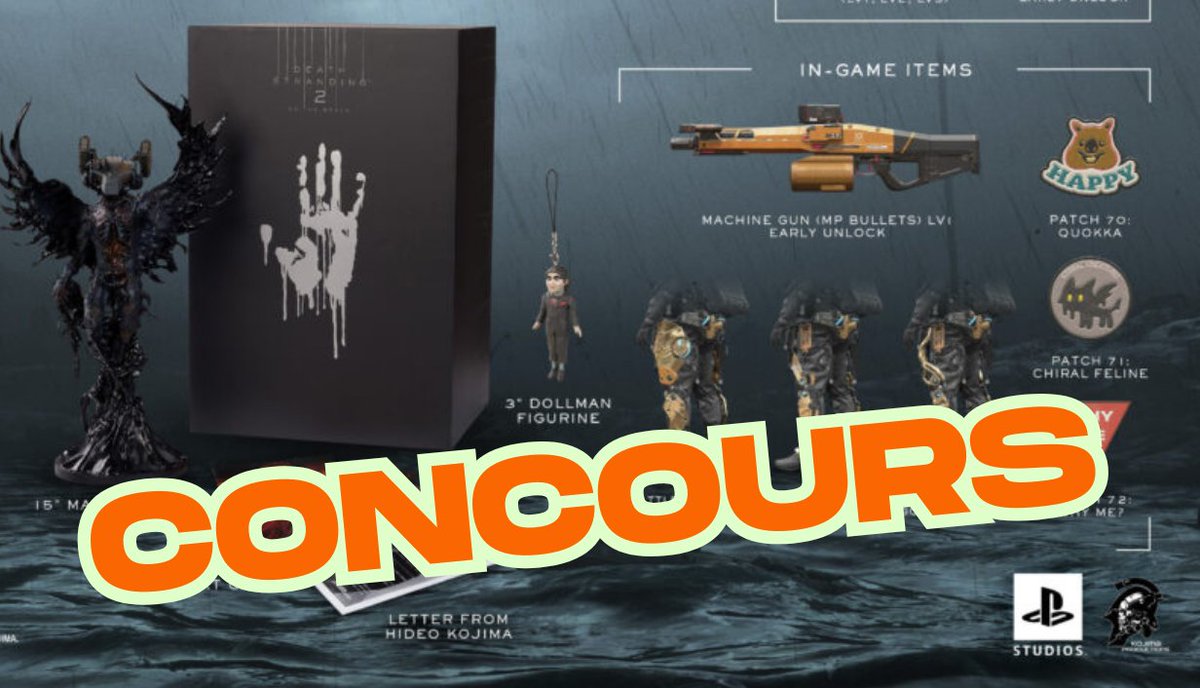 4WeAreGamers's tweet photo. 🎁 CONCOURS DEATH STRANDING 2 🎁 En collaboration avec PlayStation Belgique, on met en jeu un superbe collector du jeu et des goodies à l'effigie du nouveau jeu de KOJIMA PRODUCTIONS ! 😱😱
Toutes les infos sont ici ➡️ https://t.co/02xFTRZxt3
Bonne chance à tous ! 🍀 https://t.co/FOllPdMsxc