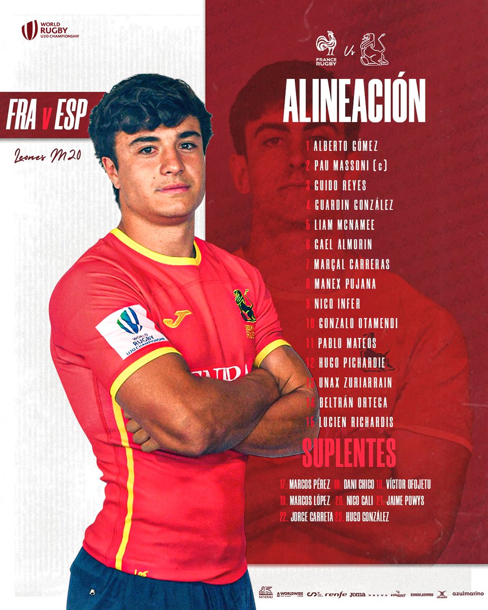 🔴 XV inicial y resto de convocados para el primer partido de la sub-20 en el Mundial de la categoría. Este domingo, frente a Francia.