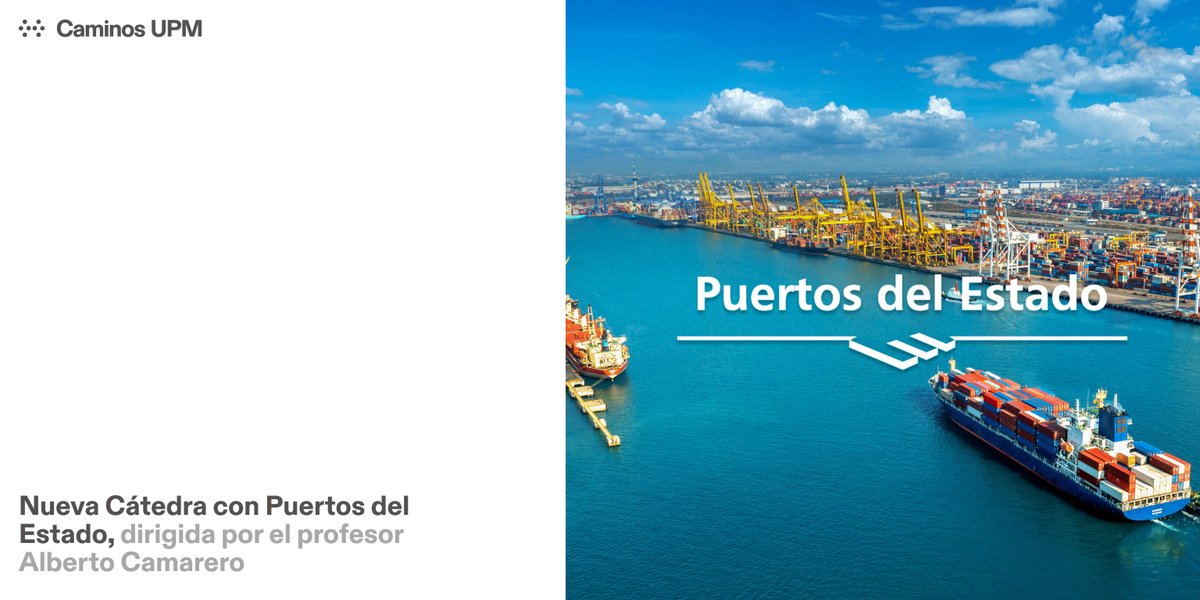 CaminosUPM (@caminosupm) on Twitter photo ✨ Reforzamos nuestro compromiso con la innovación y la formación especializada. Gracias a un convenio con <a href="/PuertosEstado/">Puertos del Estado</a>, ponemos en marcha una nueva cátedra dirigida por el profesor Alberto Camarero, orientada a la investigación, la transferencia de conocimiento y la formación ✨ Reforzamos nuestro compromiso con la innovación y la formación especializada. Gracias a un convenio con <a href="/PuertosEstado/">Puertos del Estado</a>, ponemos en marcha una nueva cátedra dirigida por el profesor Alberto Camarero, orientada a la investigación, la transferencia de conocimiento y la formación