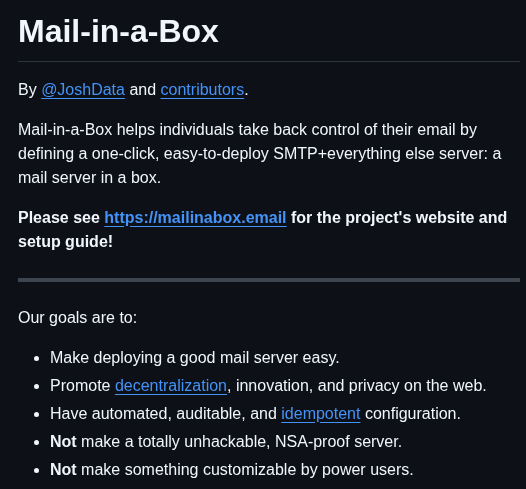 tom_doerr's tweet image. Runs your own mail server with webmail and calendar