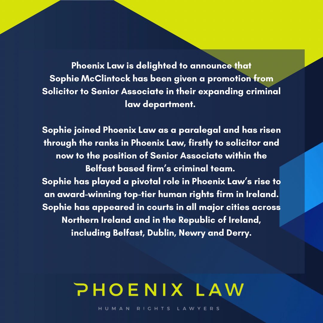 PhoenixLawHR's tweet image. Congratulations to Sophie on her well deserved promotion to Senior Associate! #TeamPhoenix