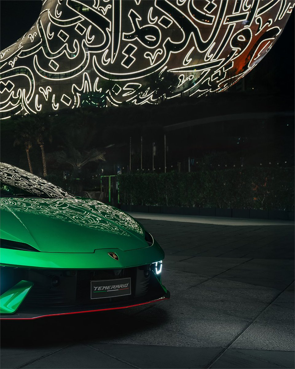 Lamborghini's tweet image. Tomorrow's vision, today. Lamborghini Temerario brings a new level of innovation to the Museum of the Future, pushing boundaries even further and looking at the future in a new way.
#Lamborghini #Temerario #YouCantHideWhoYouAre