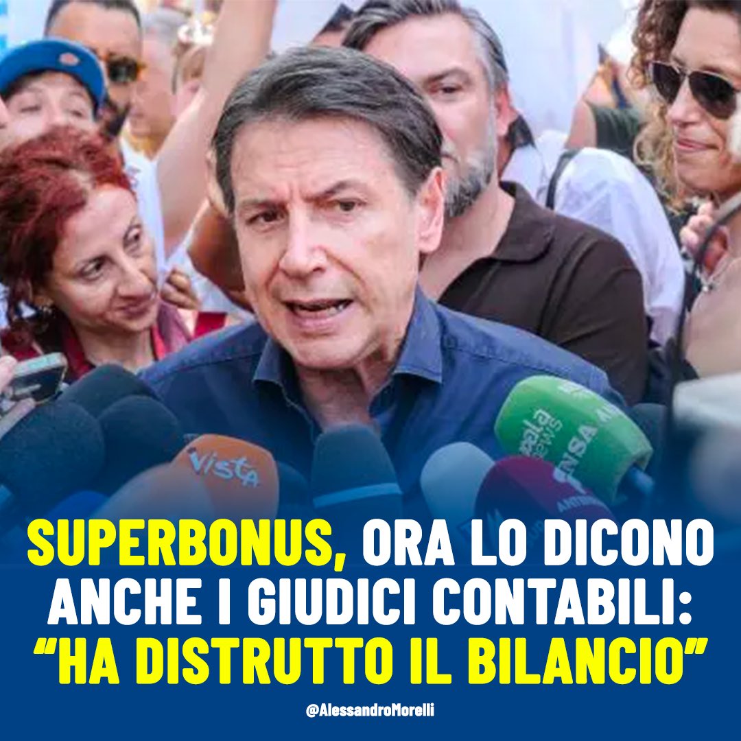 Ora lo ammettono anche i giudici contabili: il Superbonus ha distrutto i conti pubblici.
Una misura nata per rilanciare l’edilizia, trasformata dalla sinistra in un buco nero da oltre 100 miliardi.

Altro che “volano per l’economia”: un danno enorme, che pagheremo per anni, a
