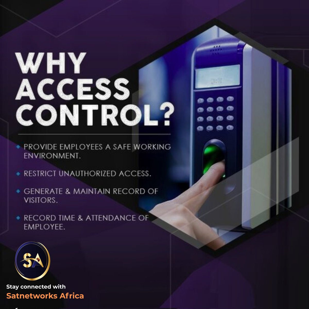 Satnetworks_'s tweet image. SATNetworks offers professional installation of access control systems, including both card access and biometric options like fingerprint and facial recognition.

#AccessControl #BiometricAccess #CardAccess #SecuritySolutions #SATNetworks #SmartSecurity #OfficeSecurity