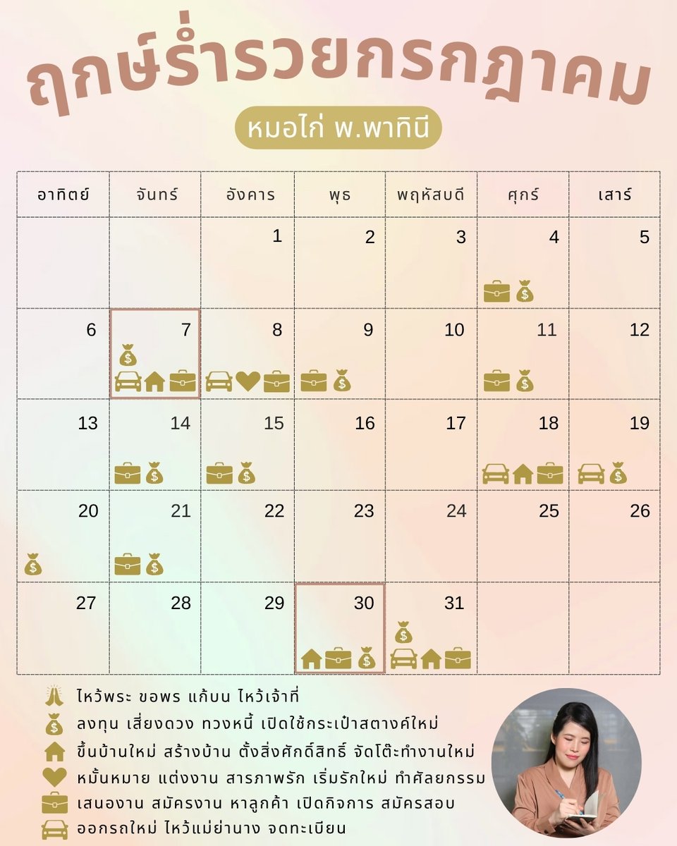 morkai99's tweet image. เซฟไว้ก่อนค่ะ !! ฤกษ์ร่ำรวยเดือนกรกฎาคม โดย #หมอไก่ พ.พาทินี ⭐ ฤกษ์ดีที่ผ่านการคำนวณมาอย่างละเอียด สามารถใช้ได้ทุกคน ใช้แล้วดีแน่นอน 200% ค่ะ 🔮

#ดวงชะตา #เช็คดวง #หวย #เสริมดวง #ทำบุญ #ดูดวง #ซ้อก้าด #THEDREAMSHOW4_in_BKK #TDS4INBKK #ElioTHxYINWAR #Lovepotion #SAYSOEPISODE5