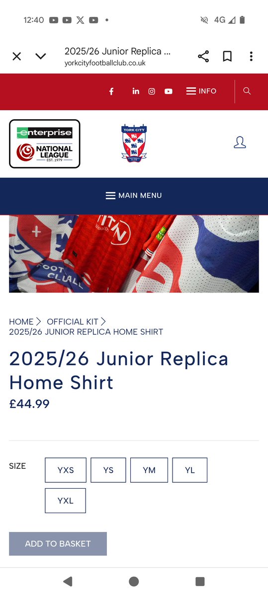 Wanting this seasons shirt for my daughter, usually in ages, I'm confused does anyone who age groups for these without calling in at the shop, thanks