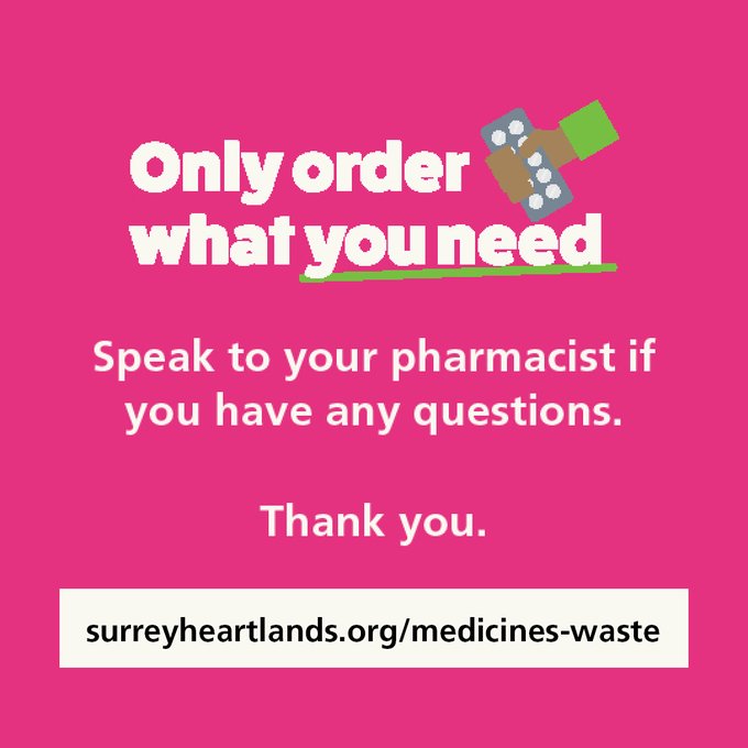 Collecting your prescription?

Check your bag before leaving the pharmacy.

If there’s something you don’t need, return it – the pharmacy can reuse it if it hasn’t left the building.

You can order more in the future.

Find out more and play your part 👉 ow.ly/BY2s50V05r1