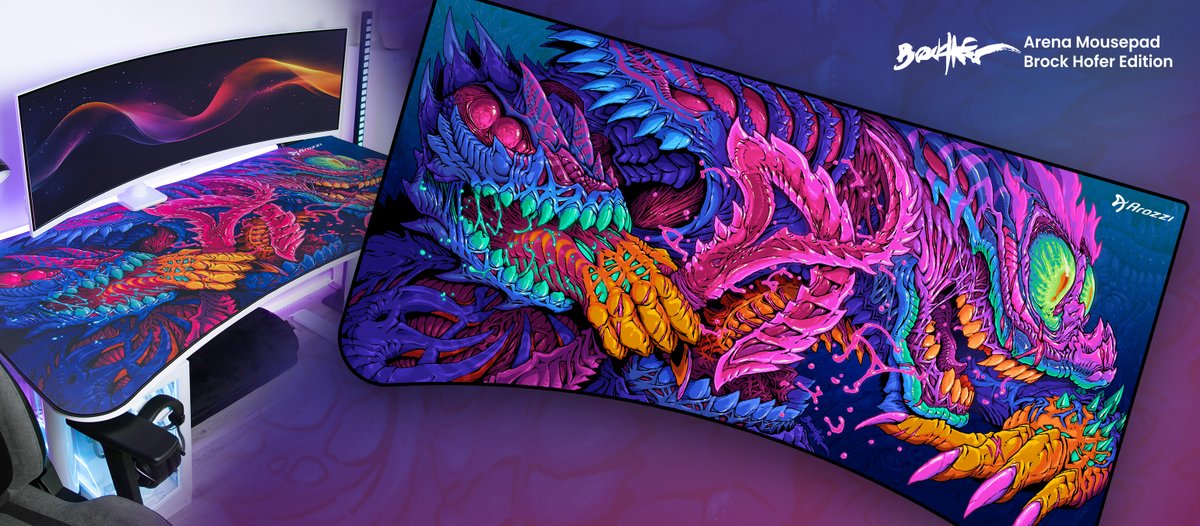 Arozzi (@arozzichairs) on Twitter photo Grime Dweller!
A brand new special edition Arena Mousepad by the incredibly talented <a href="/brockhofer/">Brock Hofer</a> !
Known for his bold, monstrous creations, Brock’s signature style takes center stage in this vibrant masterpiece.
Huge shoutout to Brock Hofer for bringing this beast to life! 👹🎨 Grime Dweller!
A brand new special edition Arena Mousepad by the incredibly talented <a href="/brockhofer/">Brock Hofer</a> !
Known for his bold, monstrous creations, Brock’s signature style takes center stage in this vibrant masterpiece.
Huge shoutout to Brock Hofer for bringing this beast to life! 👹🎨