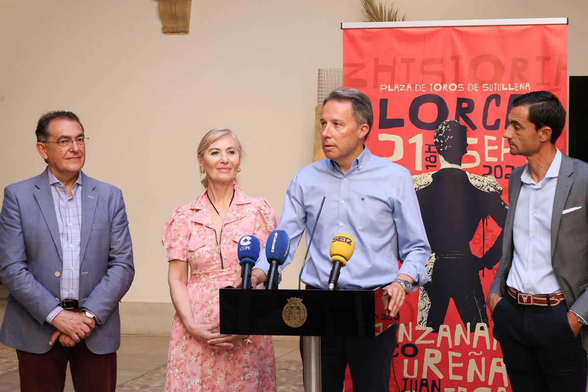 ✅José María Manzanares, Paco Ureña y Juan Ortega, una combinación de lujo para el próximo septiembre en el 📍Coso de Sutullena de Lorca

🖱️ lorca.es/noticias/notic…