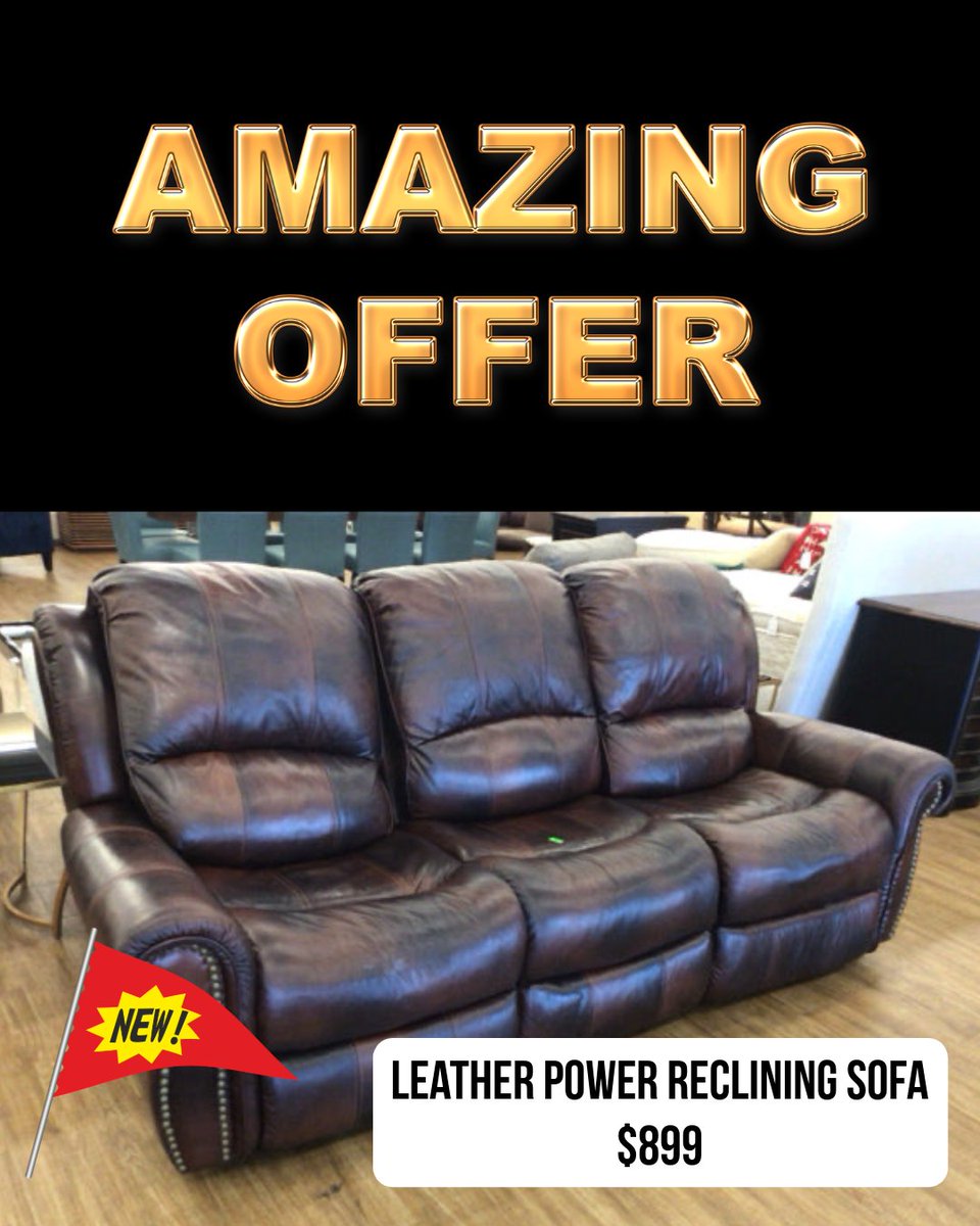 ConsignmentFLA's tweet image. 🚨 Hot Deal Alert! 🚨

Kick back in comfort with this leather power reclining sofa — plush, stylish, and built to last. 

#FurnitureDeals #ReclinerSofa #ConsignmentFinds #FurnitureSale #PowerRecliner #LeatherSofa #HomeStyle #FurnitureGoals #EncoreInteriors #FurnitureShopping