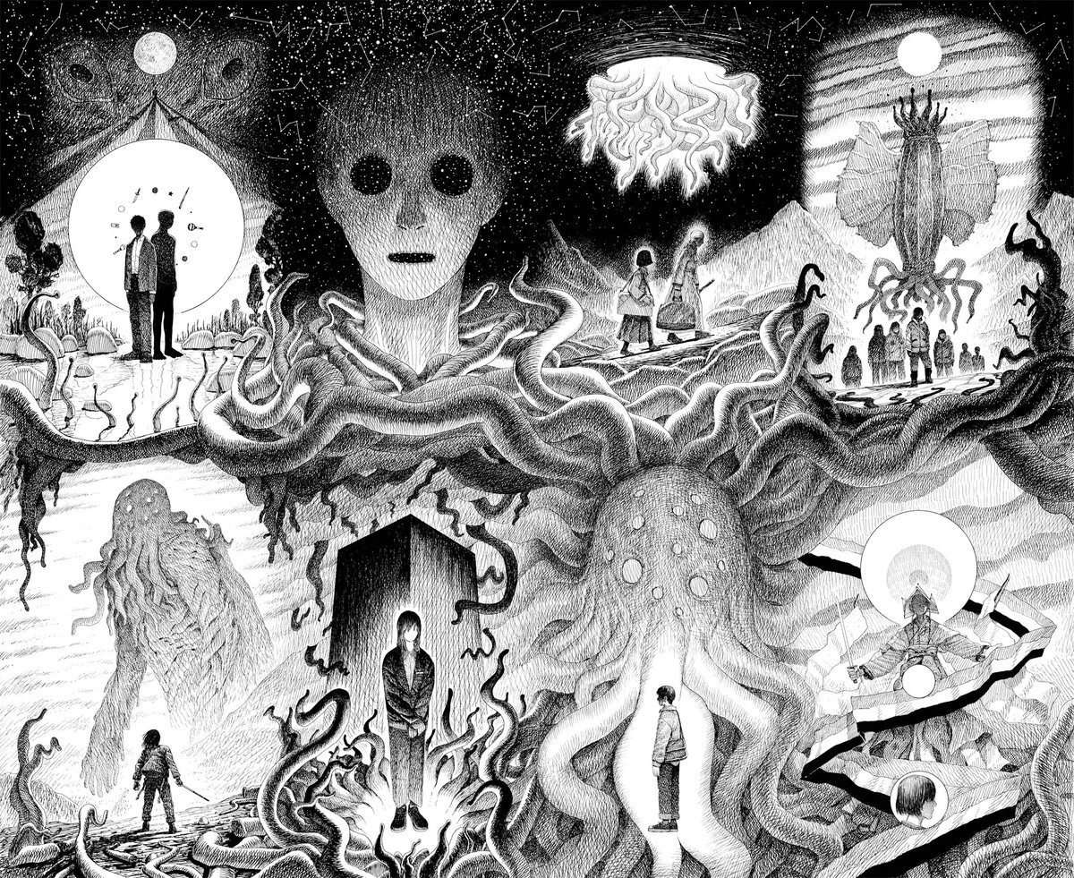 이 중 이수현 작가님의 <외계신장>, 이서영 작가님의 <낮은 곳으로 임하소서>도 이번에 함께 출간 됩니다.
또한 제가 작업한 8권의 표지를 이으면 하나의 그림이 되는 아트웍도 그대로 활용 됩니다.
-
이번 출간을 위해 신경써주신 알마와 혼포드 스타, 관계자 모두에게 진심으로 감사드립니다.🙏🥰🐙