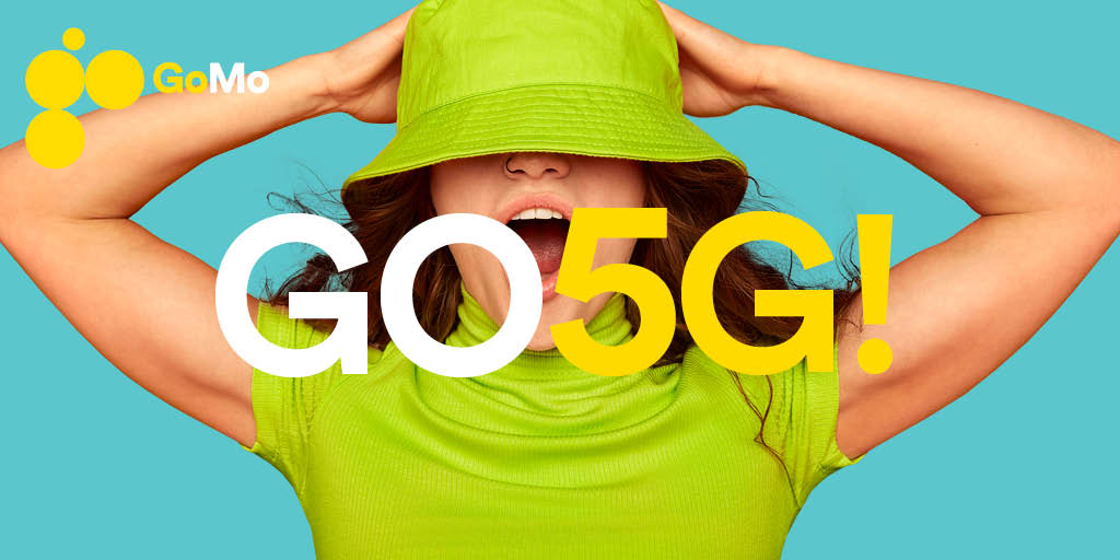 gomoireland's tweet photo. Go 5G, Go GoMo!
Way faster speeds 💨
Stay connected in crowded places 🛜
Super low lag 🕹️
Be ready for the next big thing 🤖
All for just €14.99 a month, for life!
#GoGoMo #GoMo https://t.co/g1e3Ab7Jkz
