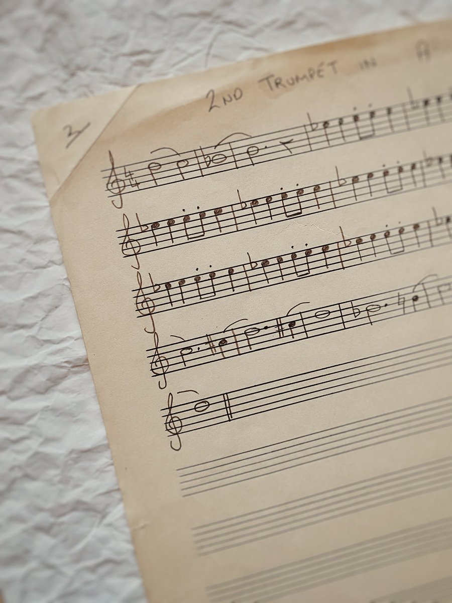 BoppingElf77's tweet photo. John Entwistle's Handwritten Sheet Music! Beyond Grateful... 🖤🕷️
#JohnEntwistle #JohnEntwistleBand #Trumpet #SheetMusic #Memorabilia #UnreleasedSong #SoHappy #HistoricalDocument #Mine https://t.co/65yiFr5KrE