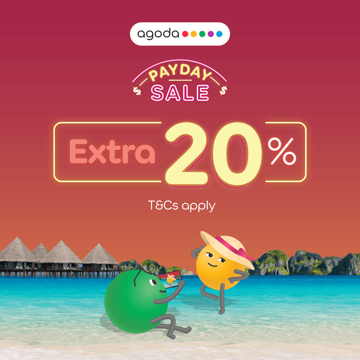 Treat yourself—it’s Pay Day! 💸 Enjoy up to 20% OFF on top hotels &gt;&gt; agoda.com/paydaysale 😜
 
Because you earned this getaway. 😏
 
#SeetheWorldforLess with #Agoda ✈️✨
 
#TravelWithAgoda #AgodaDeals #PayDaySale #PayDay #Travel