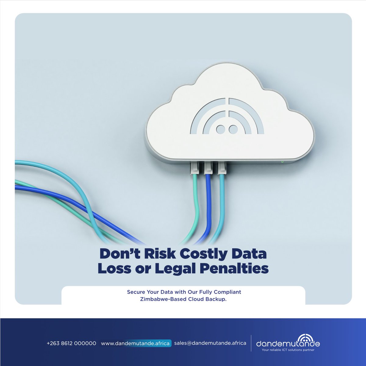 Never lose critical data again! Dandemutande's Zimbabwean Cloud Backup automatically protects your files every 15 minutes with military-grade encryption, ensuring compliance and business continuity. 

Secure your data today on +263 8612 000000 | zurl.co/N32Kj