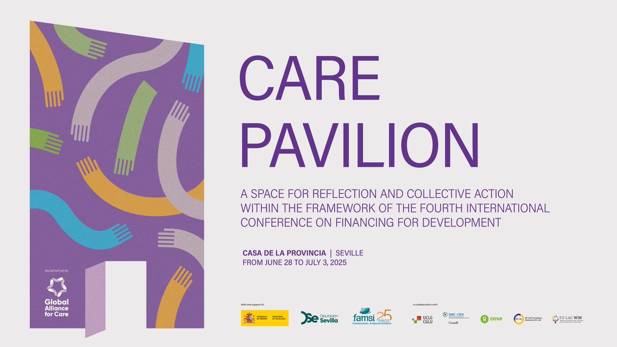 Global Alliance for Care (@galliancecare) on Twitter photo 🧡 At #FfD4, we’re bringing to life the #CarePavilion — a space to connect, share ideas, and drive the Care Agenda forward globally.
📍 Casa de la Provincia, Pl. del Triunfo 1, Seville
🗓️ June 28 – July 3
<a href="/FAMSI_Solidario/">FAMSI Solidario</a> <a href="/DIPUSEVI/">Diputación de Sevilla</a> <a href="/IgualdadGob/">Ministerio de Igualdad</a>. 🧡 At #FfD4, we’re bringing to life the #CarePavilion — a space to connect, share ideas, and drive the Care Agenda forward globally.
📍 Casa de la Provincia, Pl. del Triunfo 1, Seville
🗓️ June 28 – July 3
<a href="/FAMSI_Solidario/">FAMSI Solidario</a> <a href="/DIPUSEVI/">Diputación de Sevilla</a> <a href="/IgualdadGob/">Ministerio de Igualdad</a>.