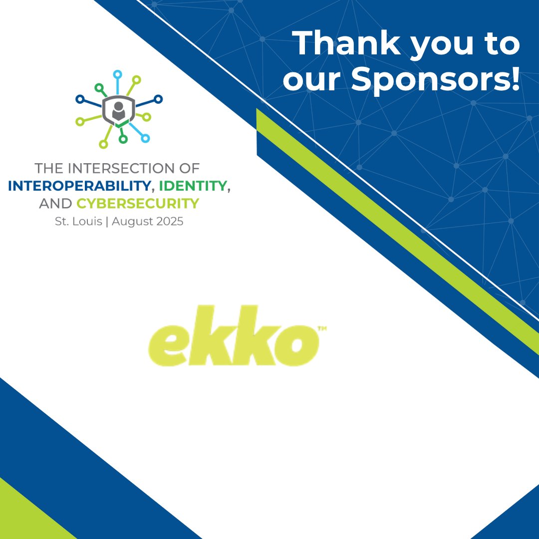 Thank you to our #DirectTrust2025 Gold sponsor, Ekko! 

Conference registrants, prepare to become very familiar with this new organization during our three days in St. Louis. See you there!
bit.ly/40D9C82