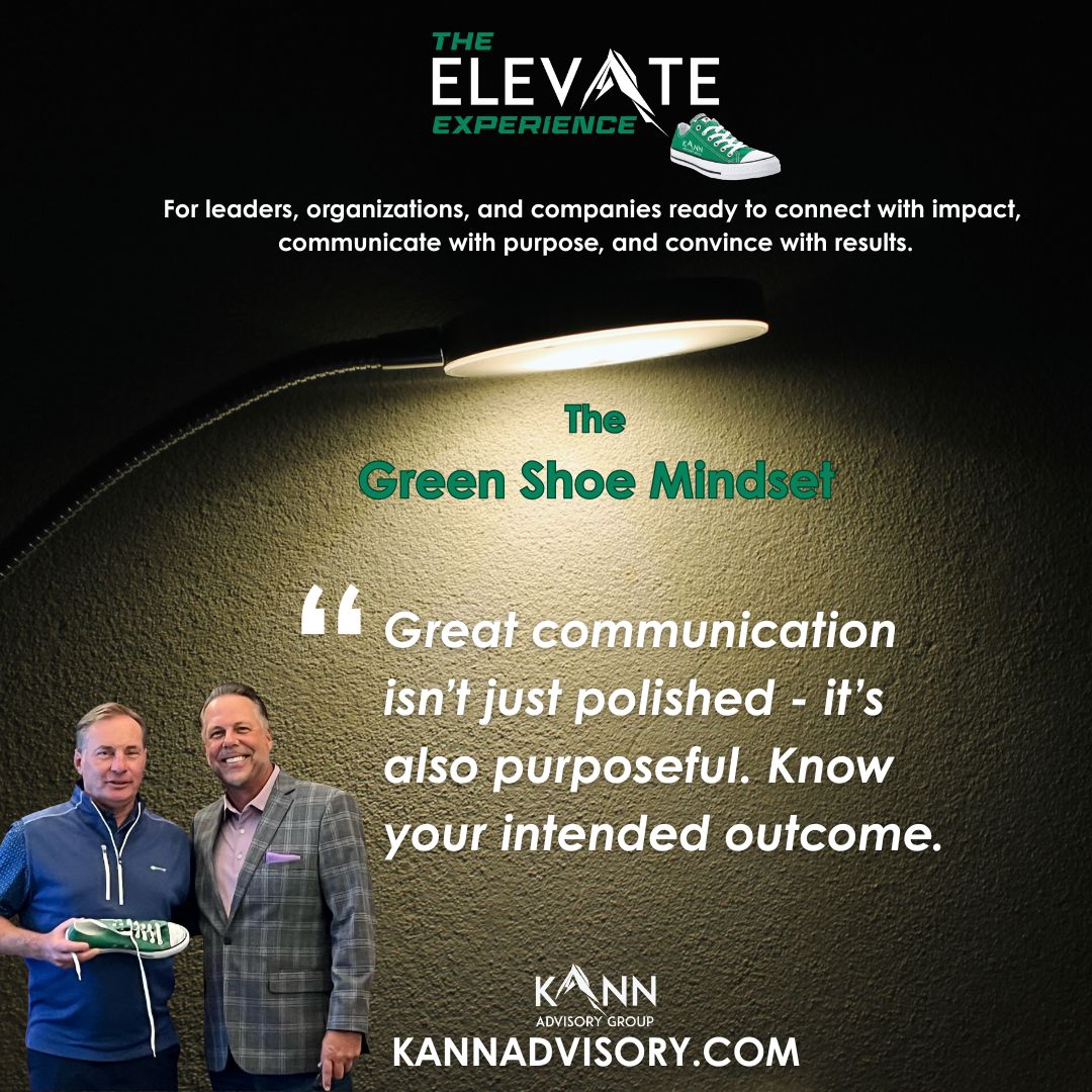 The Elevate Experience is our full lineup of programs—Workshop. Webinar. Coaching. Consulting.

👉 Explore your path:  kannadvisory.com

#ElevateExperience #GreenShoeMindset #KannAdvisory #ExecutivePresence #LeadershipDevelopment #CommunicationCoaching #KraigKann