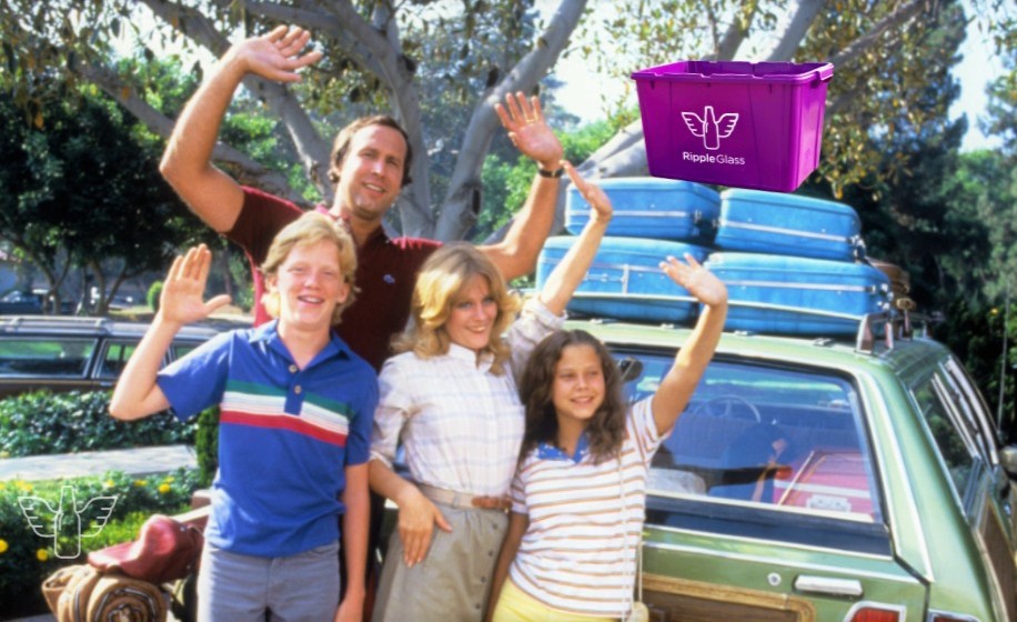 It's officially summertime! ☀️ But before you go on vacation, don't forget to recycle your glass. Unlike Walley World, our purple bins are always open! 💜♻️