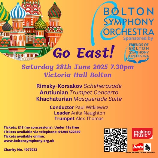 #WhatsOnBolton this weekend ✨
28 June:  
🎖️#ArmedForcesDayBolton Town Centre: A short service followed by a family-fun day with lots of stalls &amp; free activities, 10:30am – 3:30pm
🎼Bolton Symphony Orchestra Go East concert, Victoria Hall, 7:30pm