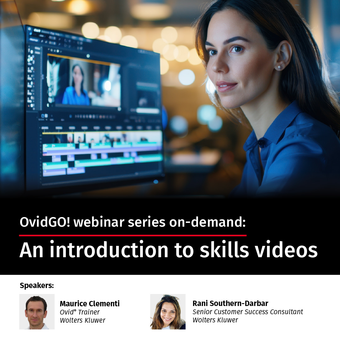 ovid_wkhealth's tweet image. Missed the OvidGO! webinar? Watch now to learn how Ovid® Skills Videos can sharpen your research skills and save you time: ow.ly/gf9r50WgQAx #ResearchTips #MedicalResearch