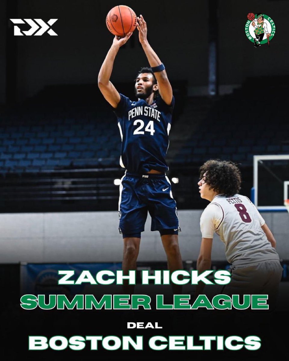 Penn State’s Zach Hicks will join the Boston Celtics for NBA Summer League, I’m told.

6’8” wing with dynamic shooting versatility — averaged 11.6 PTS, 4.9 REB, 2.0 AST on a blistering 65.5 TS% with more than 70% of his FGA’s coming from three.