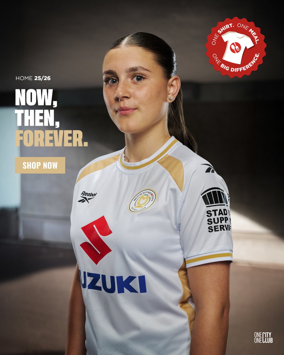 MK Dons Women are delighted to announce that for every 25/26 home shirt sold, a meal’s worth of food will be delivered to projects feeding children experiencing food poverty in Milton Keynes!

Read more here - zurl.co/hlXS7 📝

#COYDW