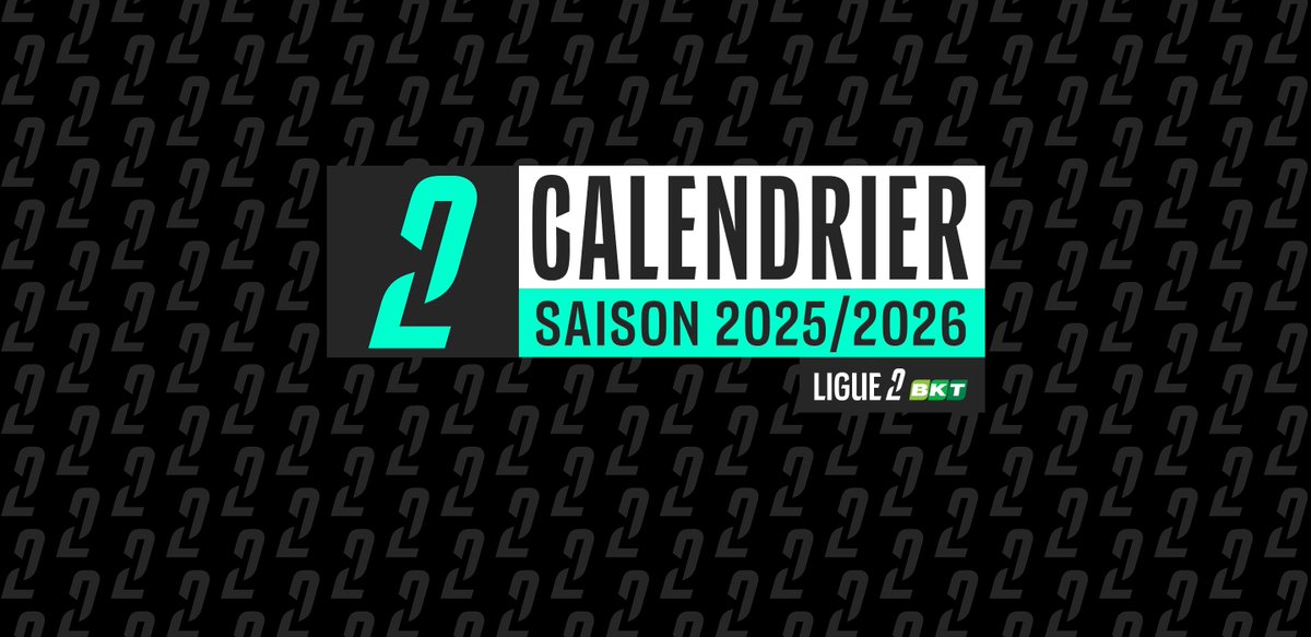 LFPfr's tweet image. LIGUE 2 BKT : LE CALENDRIER DE LA SAISON 2025/2026 !

Retrouvez le calendrier complet des 34 journées de Ligue 2 BKT pour la saison 2025/2026.

Ce calendrier est établi sous réserve des procédures en cours et d’éventuels recours.

Communiqué 👉 urlr.me/HmGW8w