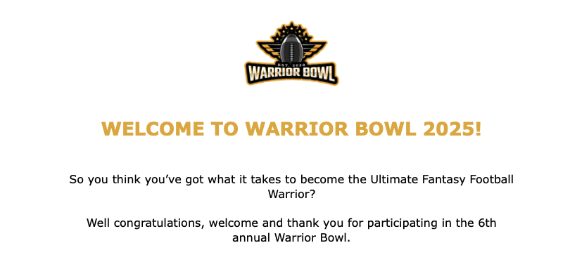 Warrior Bowl tweet media