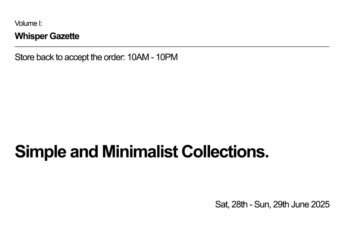 spread the news! 

store is back, darlings. accepting layout orders for ‘Simple and Minimalist Collections’ this weekend. don’t you dare miss it and see you tomorrow!

xoxo, whisper gazette. 

#zonauang