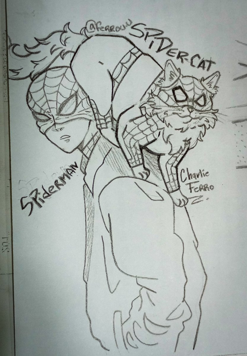 FerroCharlie_'s tweet photo. 🦖Pequeña práctica de dibujo usando como referencia una foto de Pinterest para la pose 🦖

#SpiderMan #spidermanfanart #Fanarts #Fanart #spidercat #drawing #dibujodigital #dibujo #dibujos https://t.co/ueUyXsjXcJ