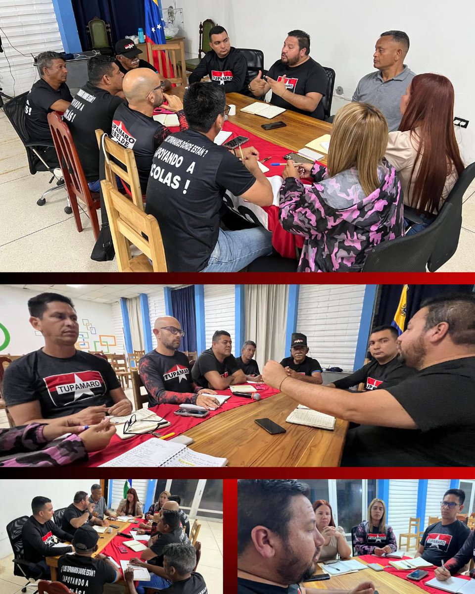 📌 Desde el estado <a href="/portuguesamrt2/">@PORTUGUESAMRT2</a> se llevó a cabo reunión del Estado Mayor del <a href="/BloqueLlanero/">BloqueLlaneroMrt</a> Llanero Franklin Fernández. Contando con la presencia del camarada <a href="/WBenavides_MRT/">Williams Benavides</a>, Secretario General Nacional, así como también <a href="/LanzRaiza/">RaizaLanz</a>  y <a href="/reneTupamaro/">Kemder Rene Diaz</a>, Miembros de la Dirección