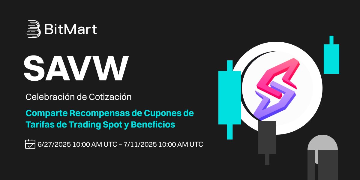 📢 Para celebrar el listado de SAVW
@StartowerChain ¡Estamos regalando cupones de comisiones de trading en spot como recompensas en nuestra celebración de listados!

💰 Bonificación de bienvenida
🎁 Haz trading para desbloquear un paquete de regalos por tiempo limitado
