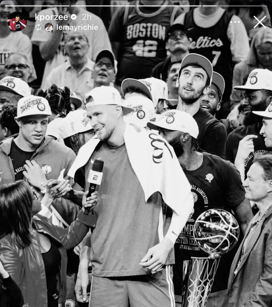CelticsUnite18's tweet image. Porzingis on his Instagram 💚