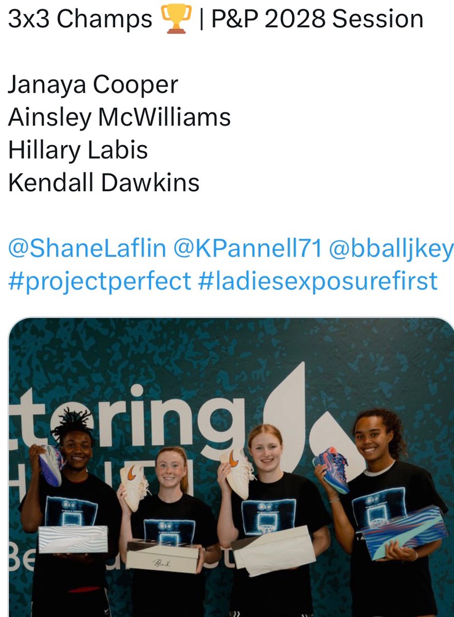 Ainsley McWilliams (@ainsleymc40) on Twitter photo Amazing experience! Grateful to learn and compete <a href="/PRJCTandPRFCT/">Project & PERFECT</a>
And leaving as 🏆 X 2️⃣ Amazing experience! Grateful to learn and compete <a href="/PRJCTandPRFCT/">Project & PERFECT</a>
And leaving as 🏆 X 2️⃣