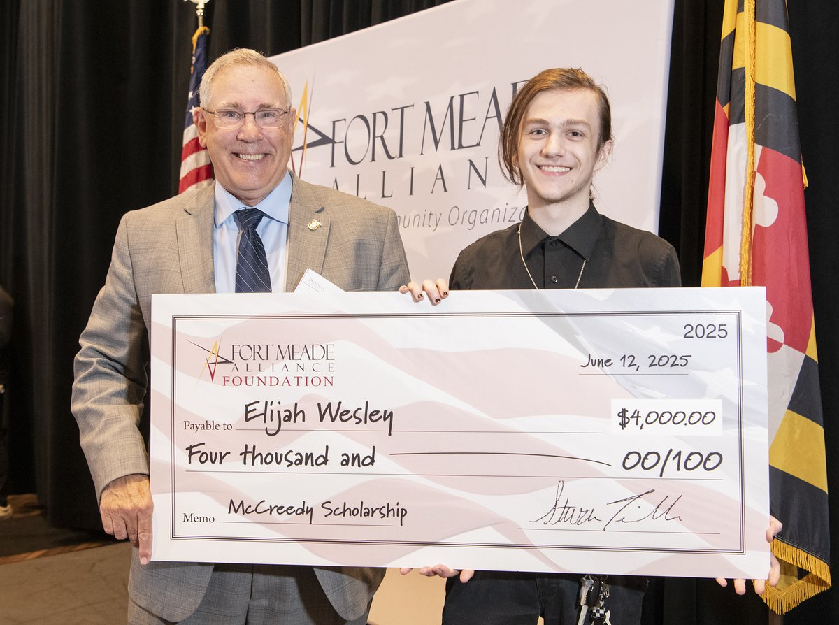 FtMeadeAlliance's tweet image. The #FMAFoundation is proud to announce Elijah Wesley of Meade High School as the 2025 recipient of the Kenneth O. McCreedy Scholarship.
Read more about the scholarship and it's recipient here: ow.ly/LzFu50WcsPn