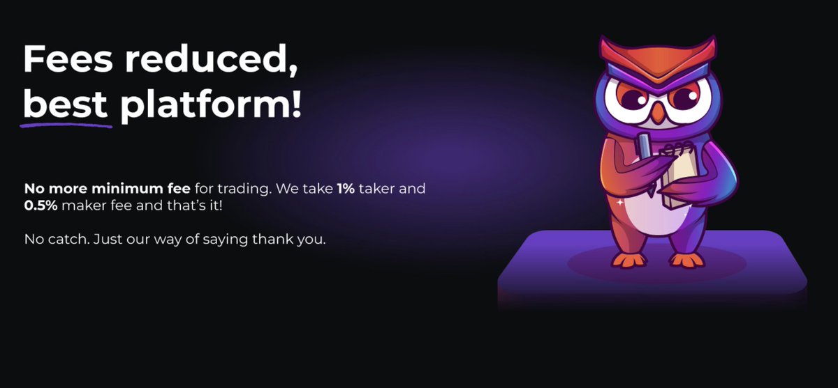 Magisat_io's tweet photo. Changelog:

- We eliminated the minimum fees for trading
- No more minimum 10$ for a tx
- We now have the lowest fees in the market: just 1% for the taker, 0.5% maker

Thank you for using https://t.co/x7UuQnTHGh, the absolute best platform for everything rare sats related!