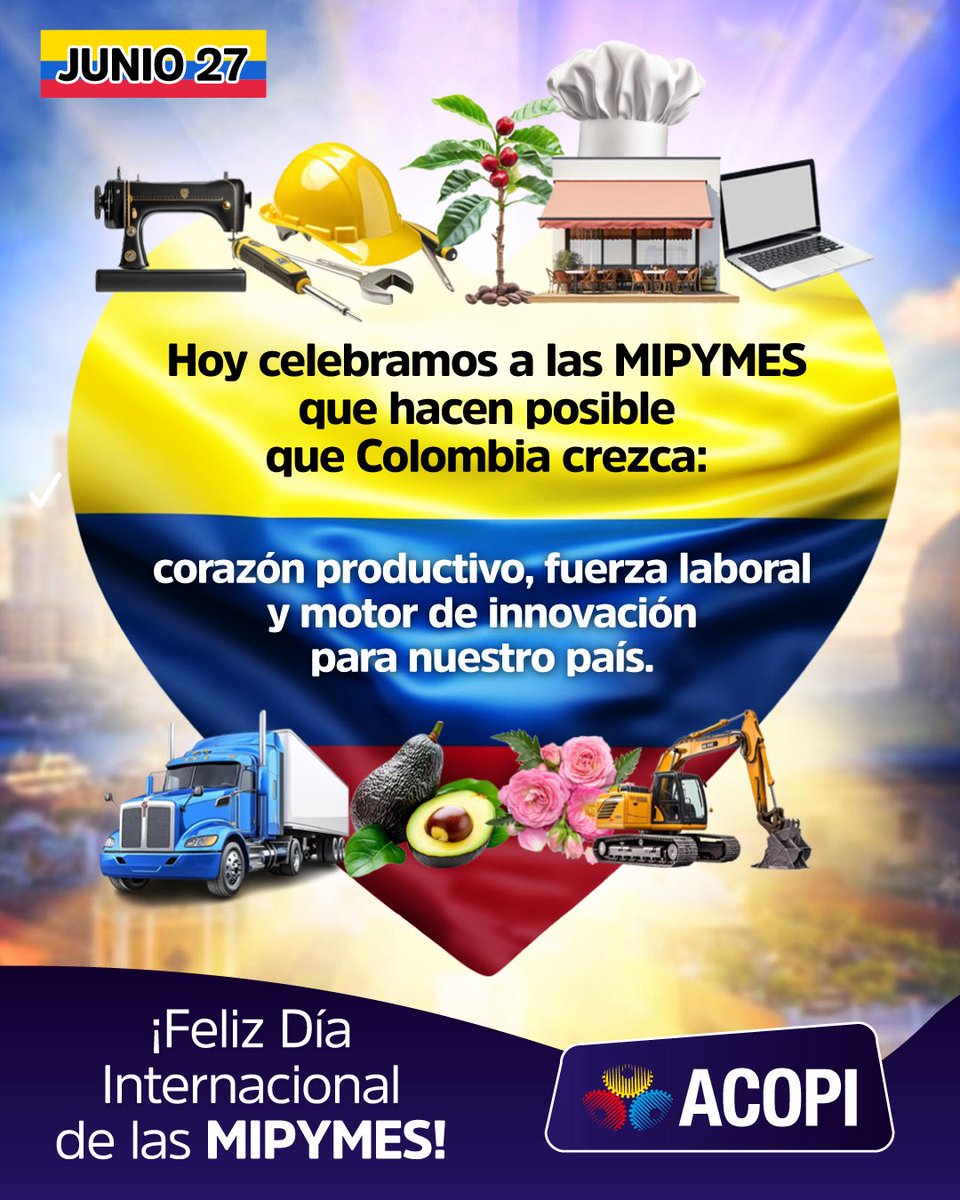 🧩 Las MIPYMES son el engranaje que mantiene en marcha el país.
Hoy reafirmamos nuestro compromiso con quienes transforman realidades desde lo local.
#DíaInternacionalDeLasMIPYMES
#ACOPINacional #ImpulsoEmpresarial 🚀🇨🇴
