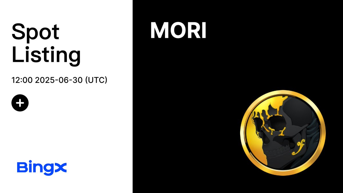 Crypto shouldn’t feel like rocket science. $MORI is coming soon to BingX Spot. <a href="/MoriCoinCrypto/">$MORI COIN</a> 🚀

Trading Time: 2025-06-30, 12:00:00 (UTC+0)