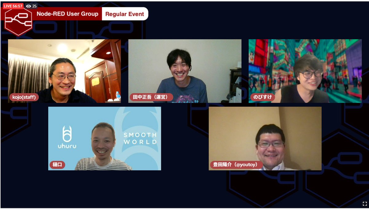 1ft_seabass's tweet image. Node-RED × MCP 勉強会 vol.1 たのしかったー。登壇者のみなさん＋運営での楽しそうなシーン撮れました！ #nodered #noderedjp