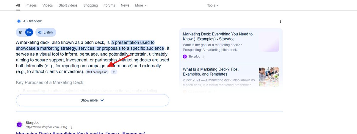 Google testing site names in AI Overviews - I hope this rolls out - it will help with click through rates seroundtable.com/google-ai-over… via <a href="/SachuPatel53124/">Sachin Patel</a>