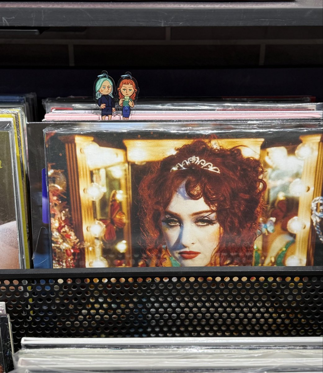 phaserdaze's tweet image. cobelly at a record store