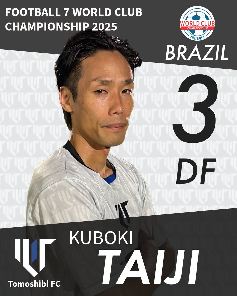 tomoshibi_fc's tweet photo. 8月にブラジルで行われるクラブチーム世界大会にTomoshibi FCの一員として戦う選手をご紹介させていただきます🇧🇷

［名前］窪木 待滋  Kuboki Taiji
［ポジション］MF/ DF
［身長/ 体重］174cm 65kg
［所属］LAZO YOKOHAMA
［一言メッセージ］気持ちを全面に出して頑張ります。

#FIF7 #Football7World https://t.co/UJNSX7ignR