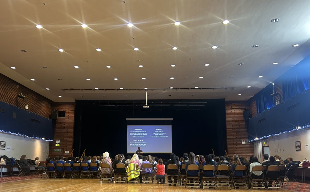 Lawnswood students are rehearsing today in Pudsey Civic Hall to form the Leeds Schools Secondary Choir. Our big performance is Tuesday 1 July <a href="/ArtFormsLeeds/">ArtForms</a> <a href="/leedsarena/">Leeds Arena</a>