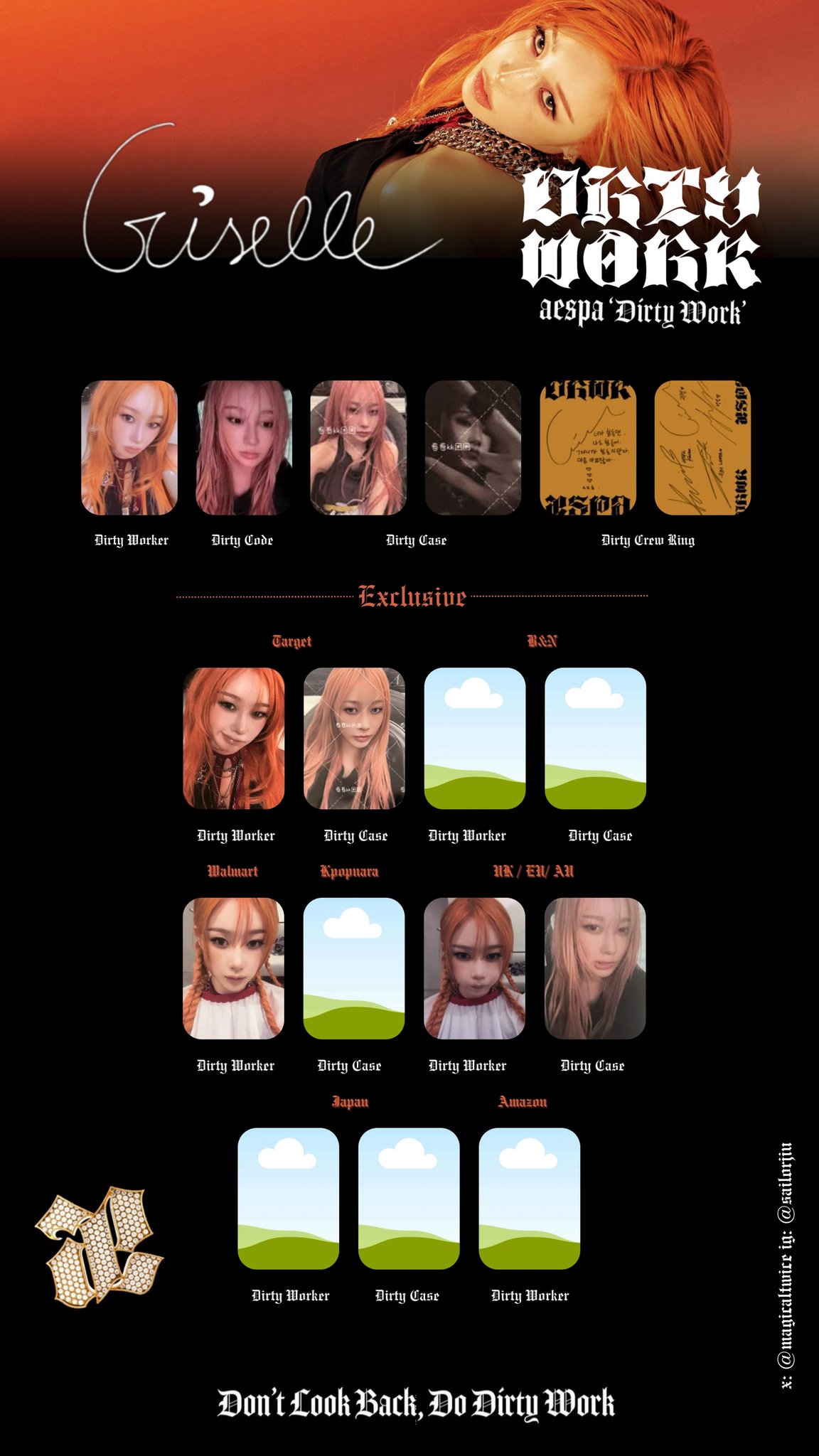 aespa dirty work case ver. カリナ トレカ b&n aespaウィンター